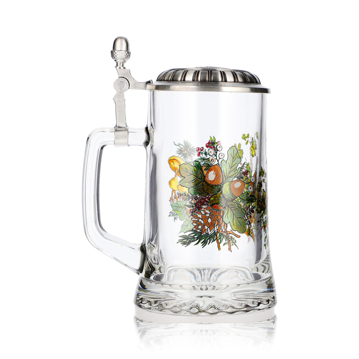 Rastal Bier Glas 0,5l Krug mit Zinndeckel Fasan – Ansicht 3