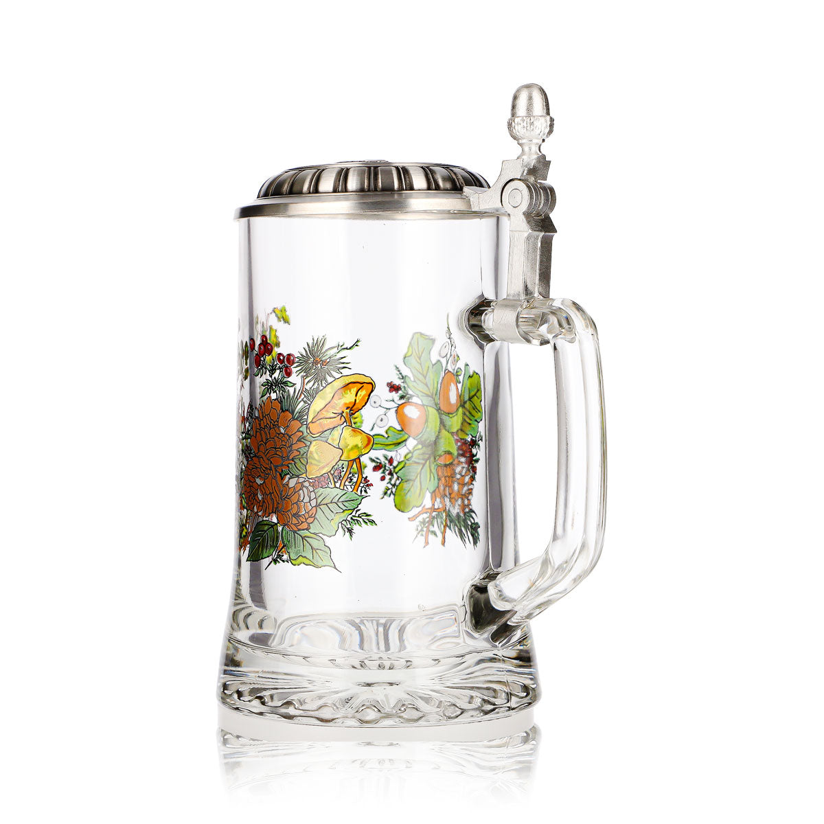Rastal Bier Glas 0,5l Krug mit Zinndeckel Fasan – Ansicht 4