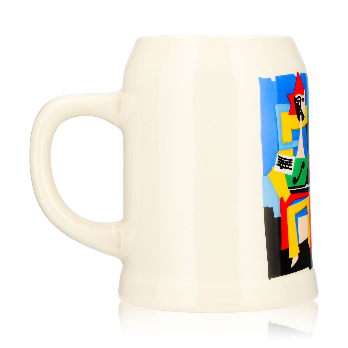 Rastal Bier Glas 0,5l Tonkrug Partytime bunt Ton – Ansicht 3