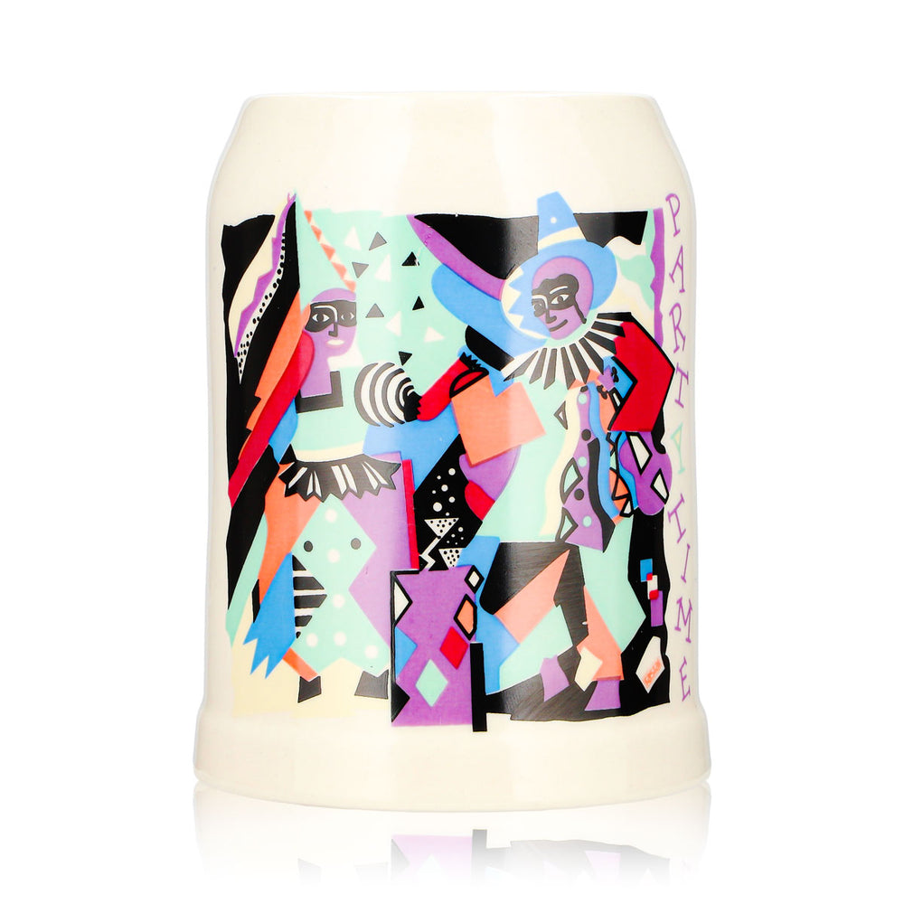 Rastal Bier Glas 0,5l Tonkrug Partytime lila Ton