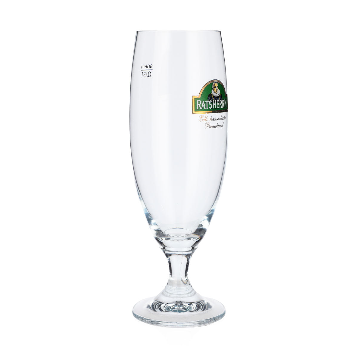 Ratsherrn Bier Glas 0,5l Pokalglas grünes Logo Sahm Bierglas Pilsglas Pint – Ansicht 2