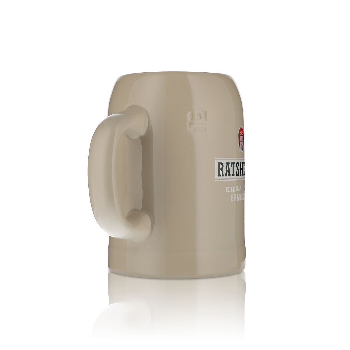 Ratsherrn Pils Glas 0,5l Bierkrug Humpen Seidel Gläser Steingut Fleeten-Kieker – Ansicht 3