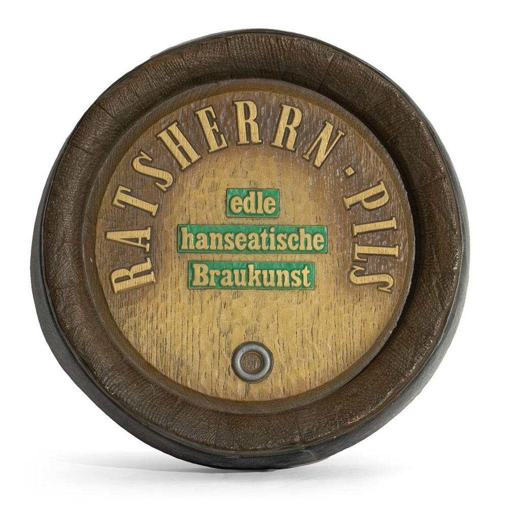 Ratsherrn Pilsener Fassbodenschild Hanseatische Braukunst Wandschild Dekoration