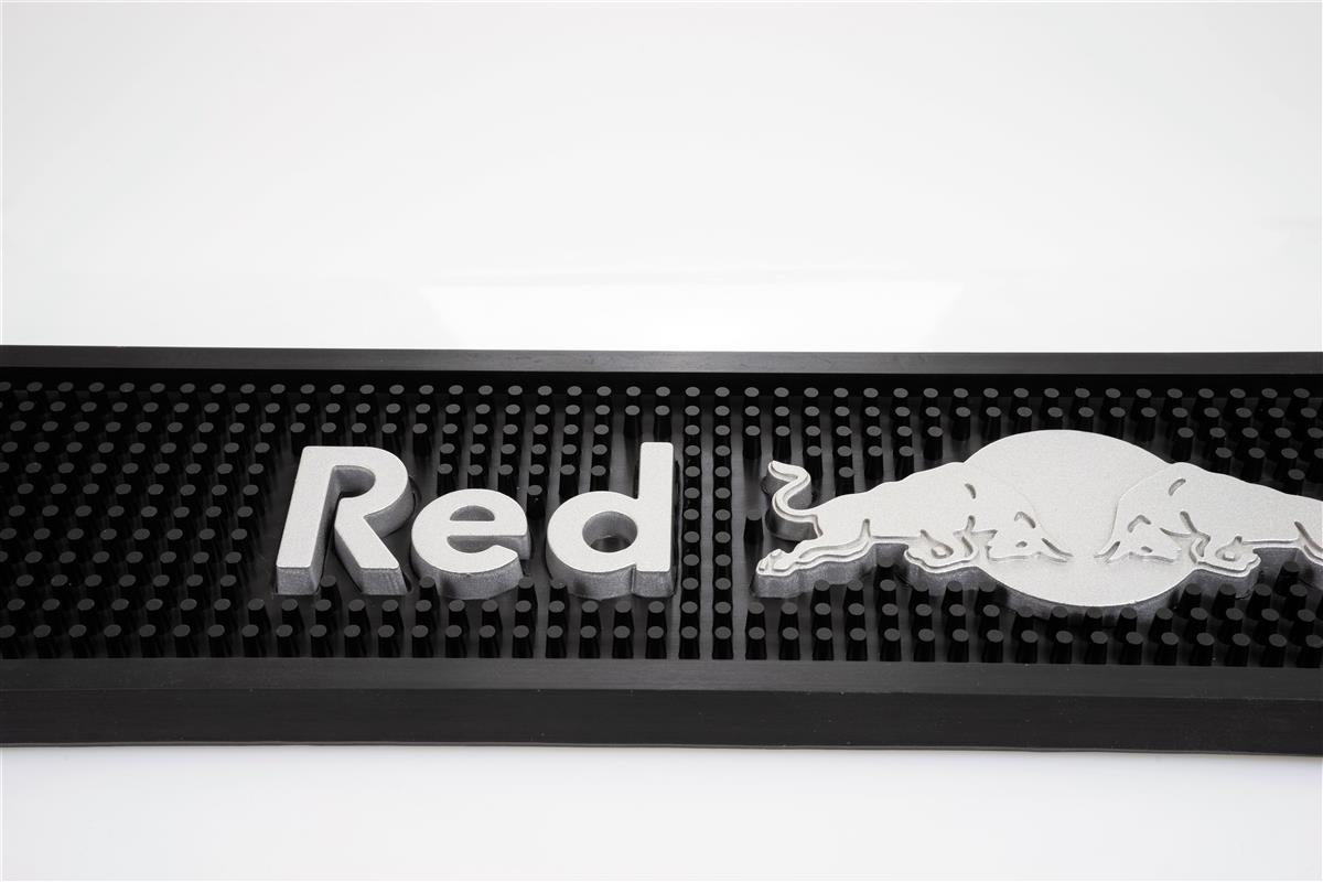 Red Bull Energy Barmatte Abtropfmatte Barzubehör schwarz/silber steif – Ansicht 4