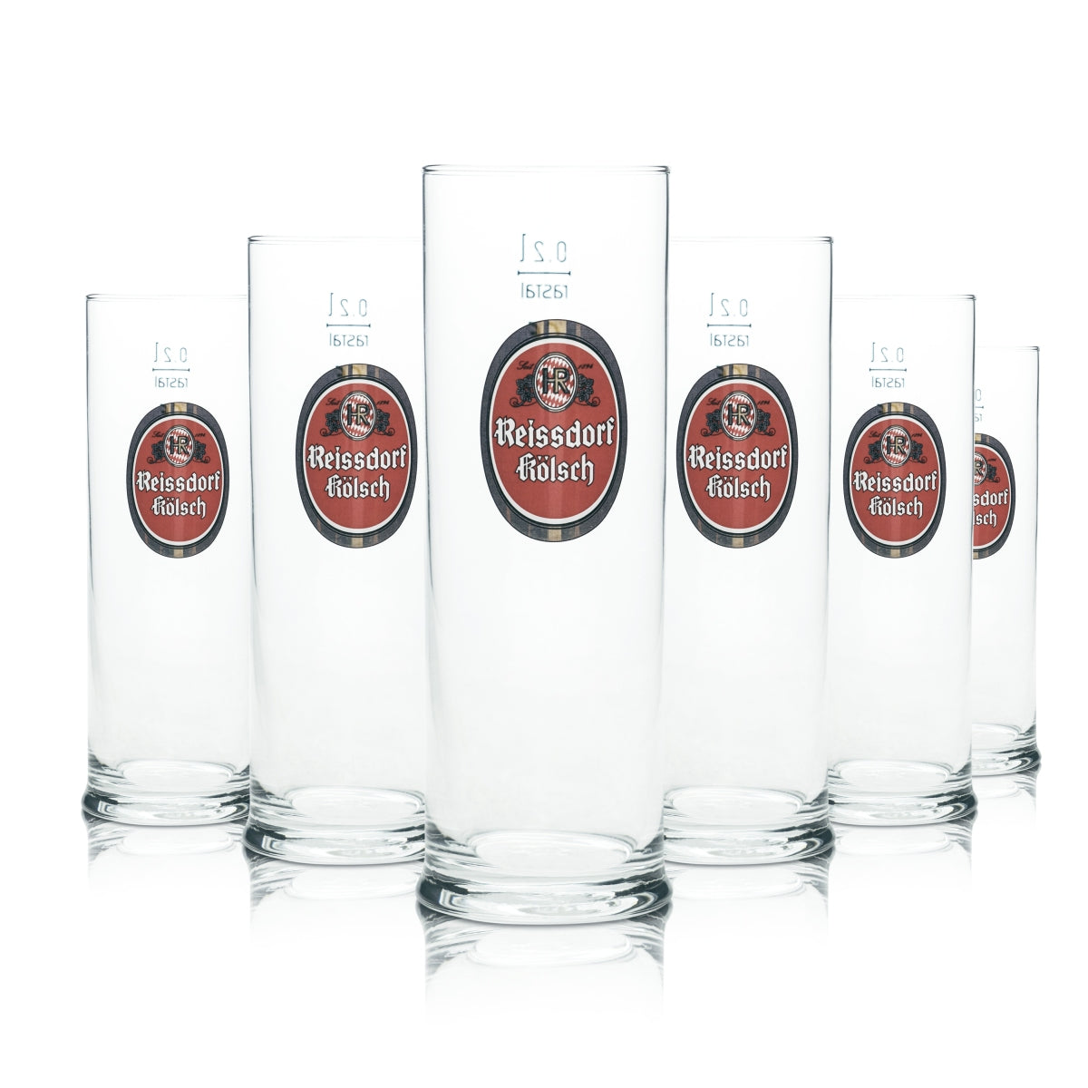 Reissdorf Kölsch Glas 0,2l Stange 12er Set – Bierglas Kölschgläser spülmaschinenfest – Ansicht 3