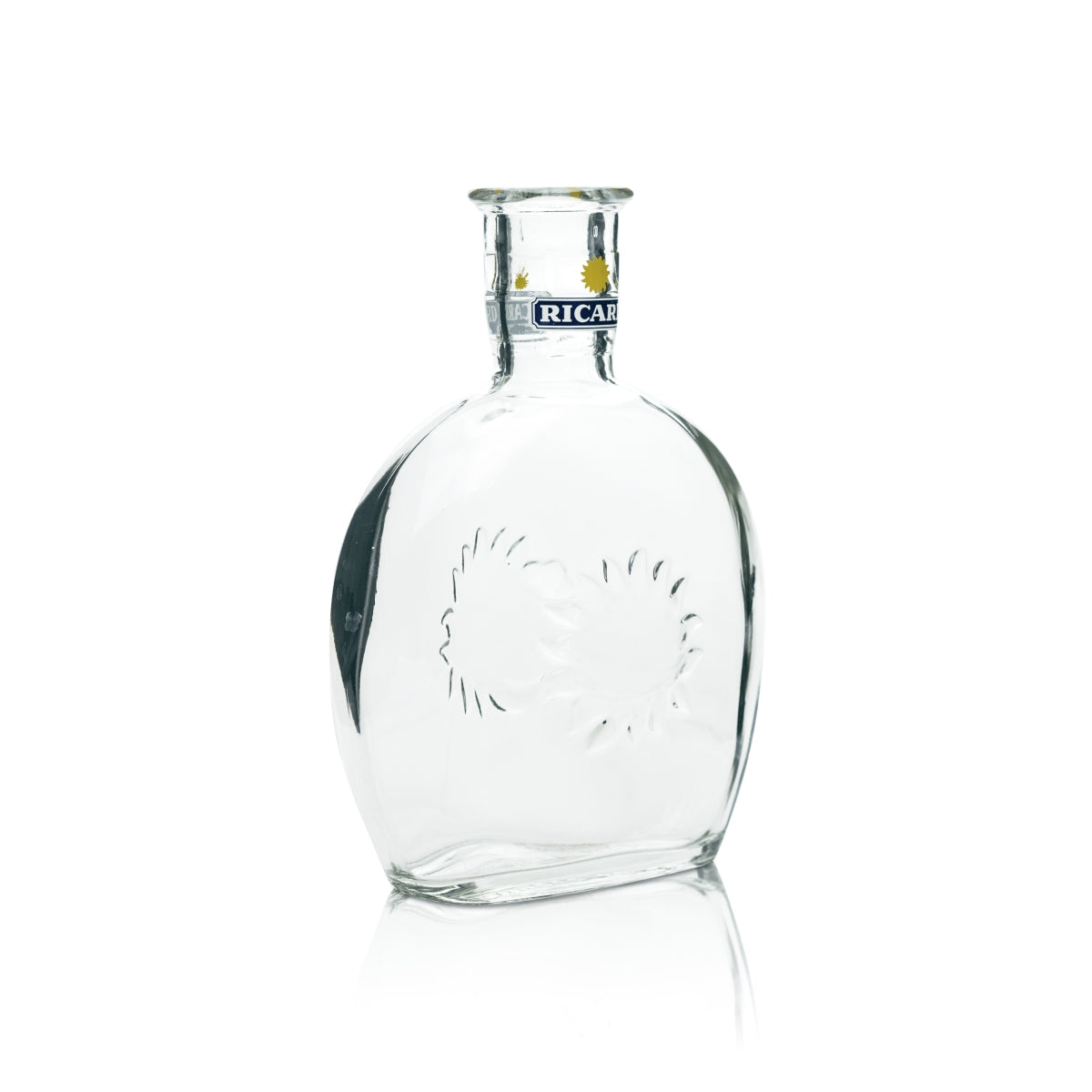 Ricard Vase Glas Flaschenform Relief 200ml Karaffe Kanne Ausgießer Blumen Deko – Ansicht 3