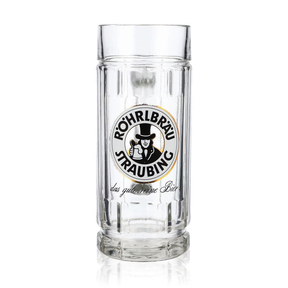 Röhrlbräu Bier Glas Bierseidel Gläser Humpen 0,5l Krug Straubing