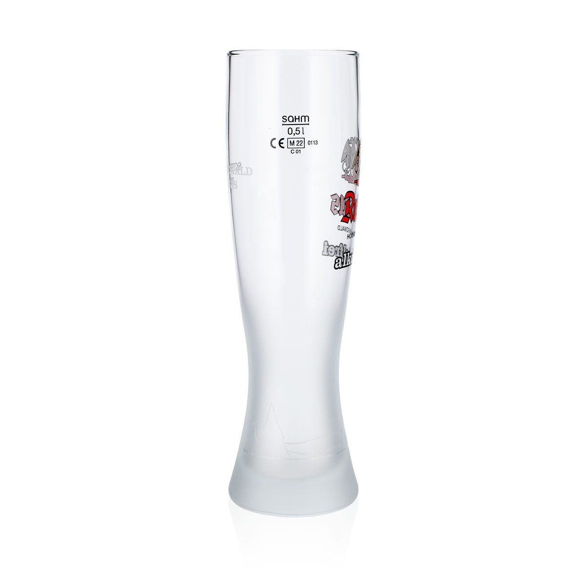 Rothaus Bier Glas 0,5l Biergläser Weißbierglas Frosted alkoholfrei Sahm Elegante – Ansicht 3