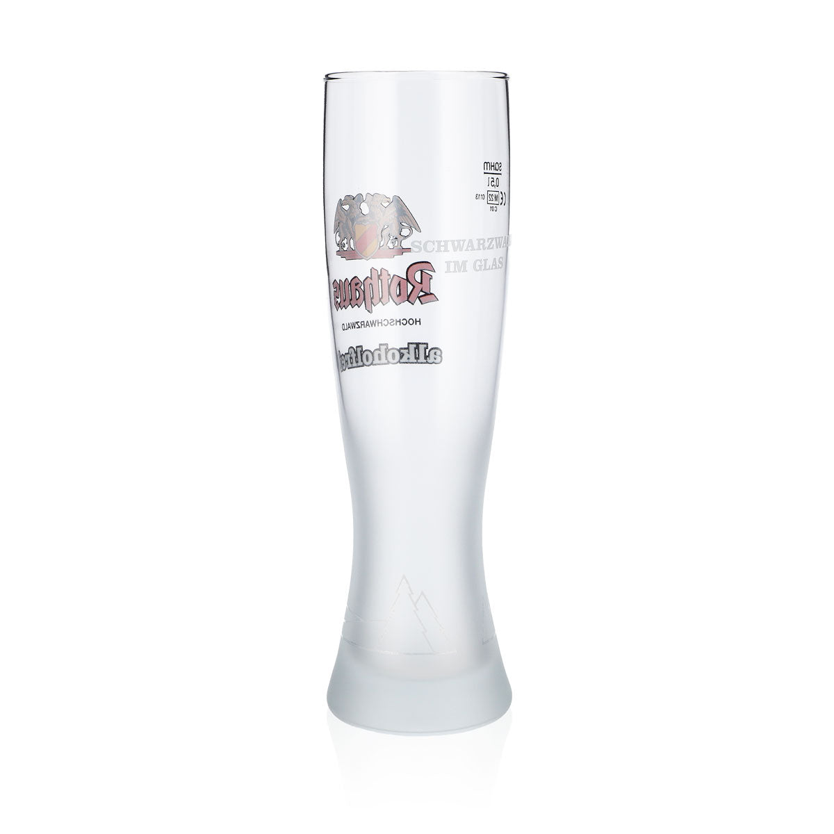Rothaus Bier Glas 0,5l Biergläser Weißbierglas Frosted alkoholfrei Sahm Elegante – Ansicht 4