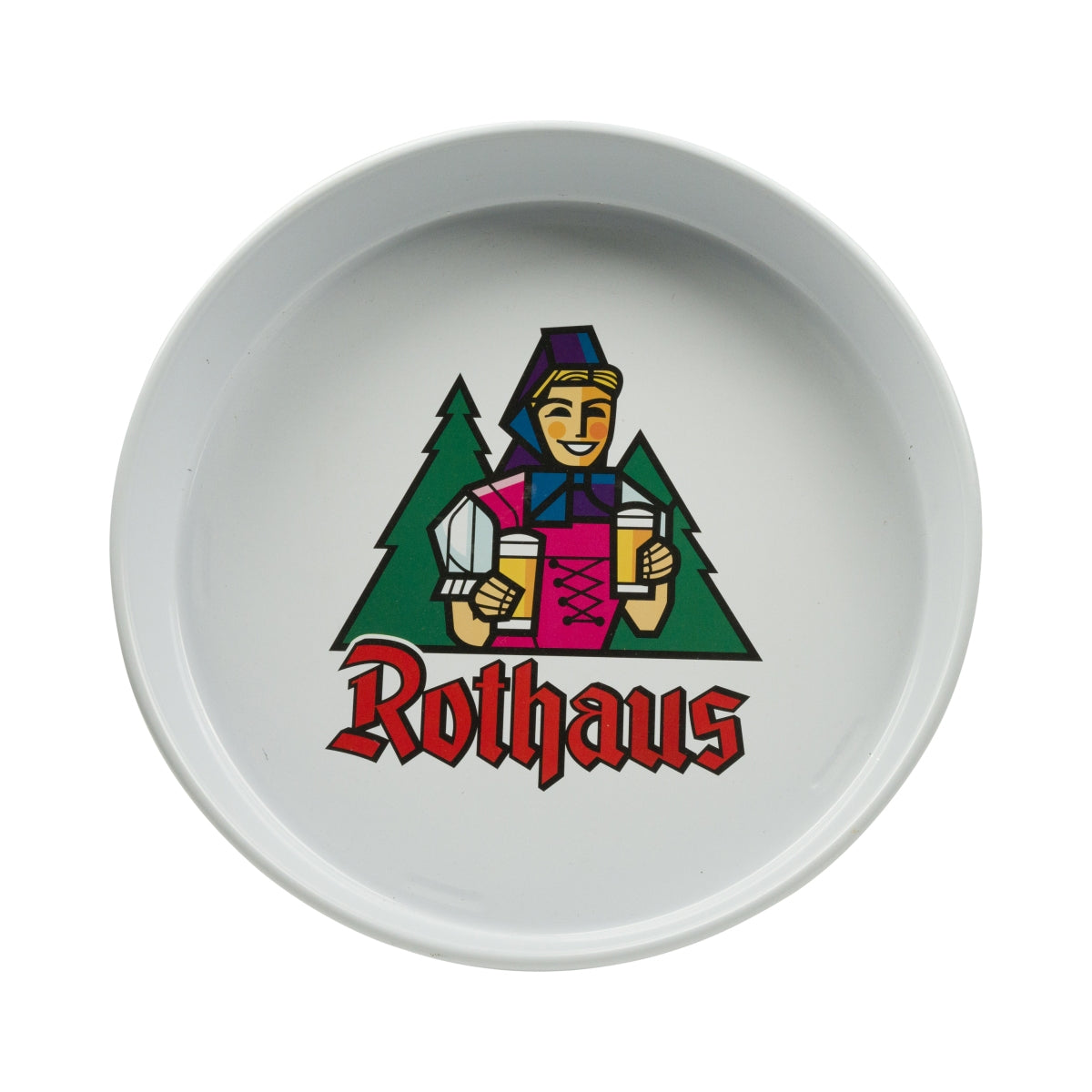 Rothaus Bier Tablett Serviertablett Kellnertablett weiß Metall