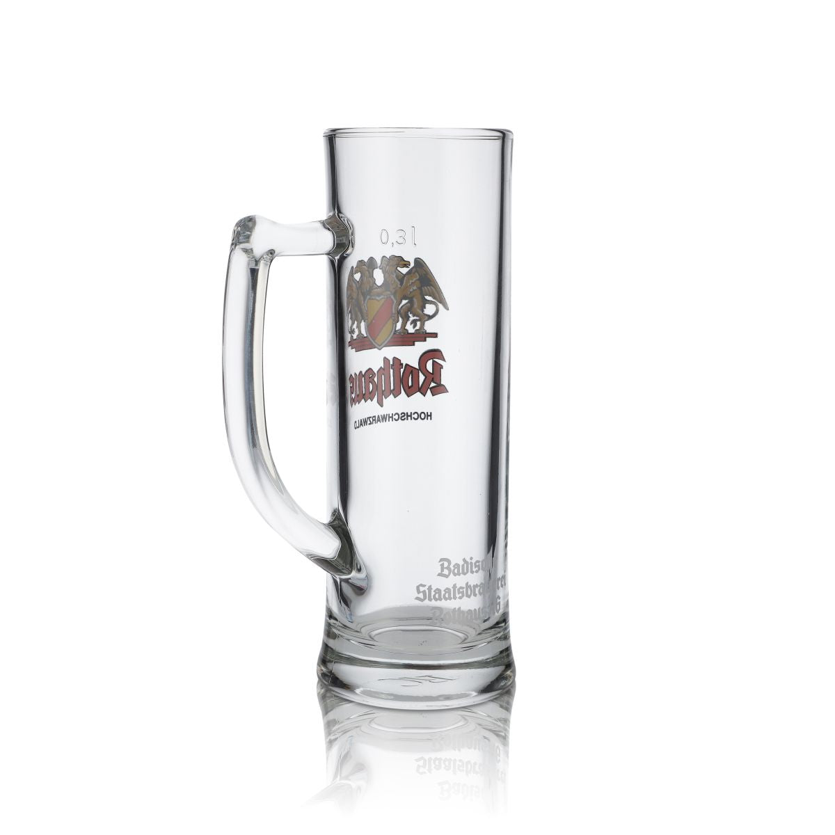 Rothaus Bierkrug Glas 0,3l Seidel Humpen Tannenzäpfle Badische Brauerei – Ansicht 2