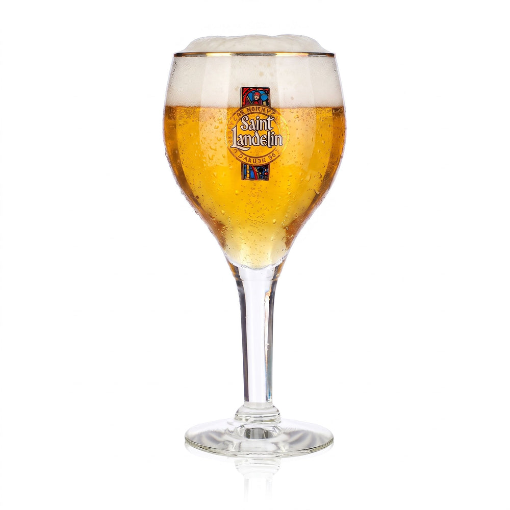 Saint Landelin Bier Glas 0,25l Pokal Goldrand