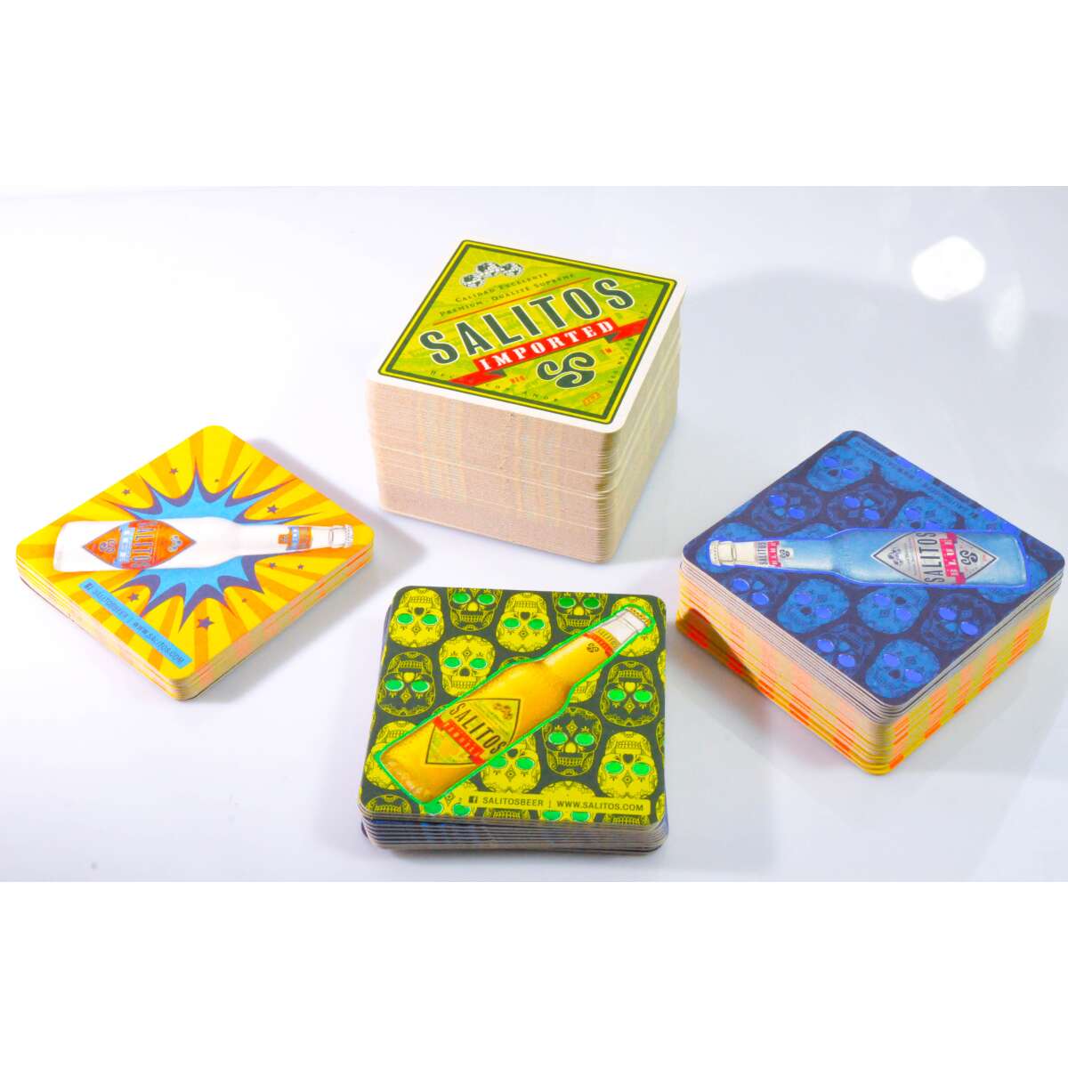 Salitos Bar Bundle Set I aus 5x Salitos Gläsern 0,4l und 100x Bierdeckel – Ansicht 4