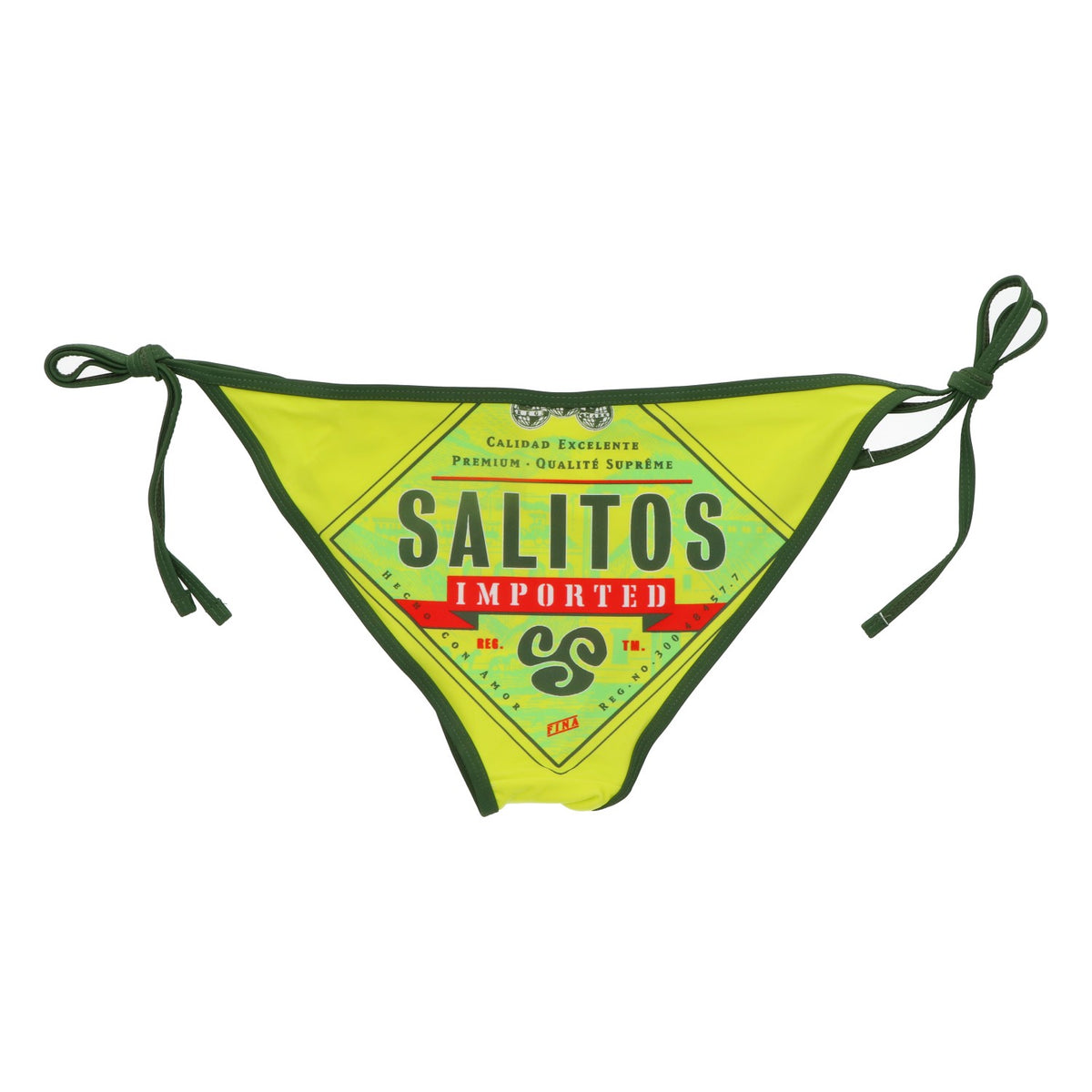Salitos Bier Bikini Badebekleidung Strandbekleidung Damen Größe 36 grün/gelb – Ansicht 2