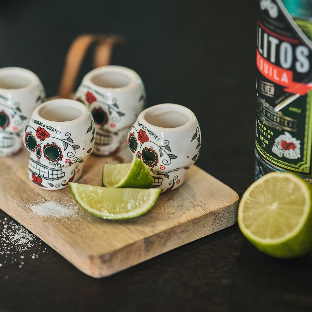 Salitos Bier Glas Totenkopf Glas Gläser Shotglas Skull Shot Cup 0,03l – Ansicht 6