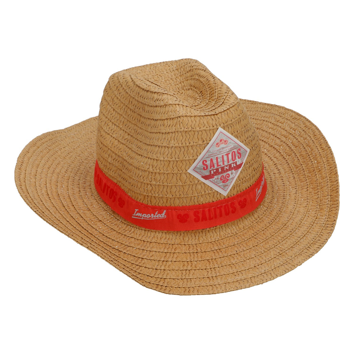 Salitos Bier Hut Echt Strohhut Sommerhut Urlaushut Partyhut Pinkes Band