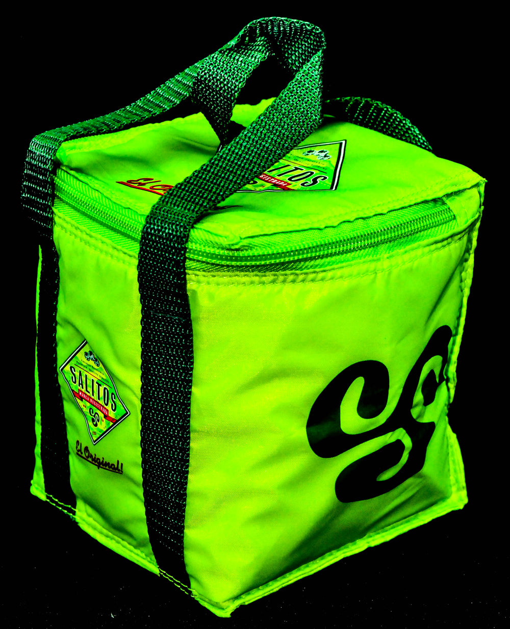 Salitos Bier Kühltasche Dosenkühltasche Strandkühltasche Klein Grün isoliert