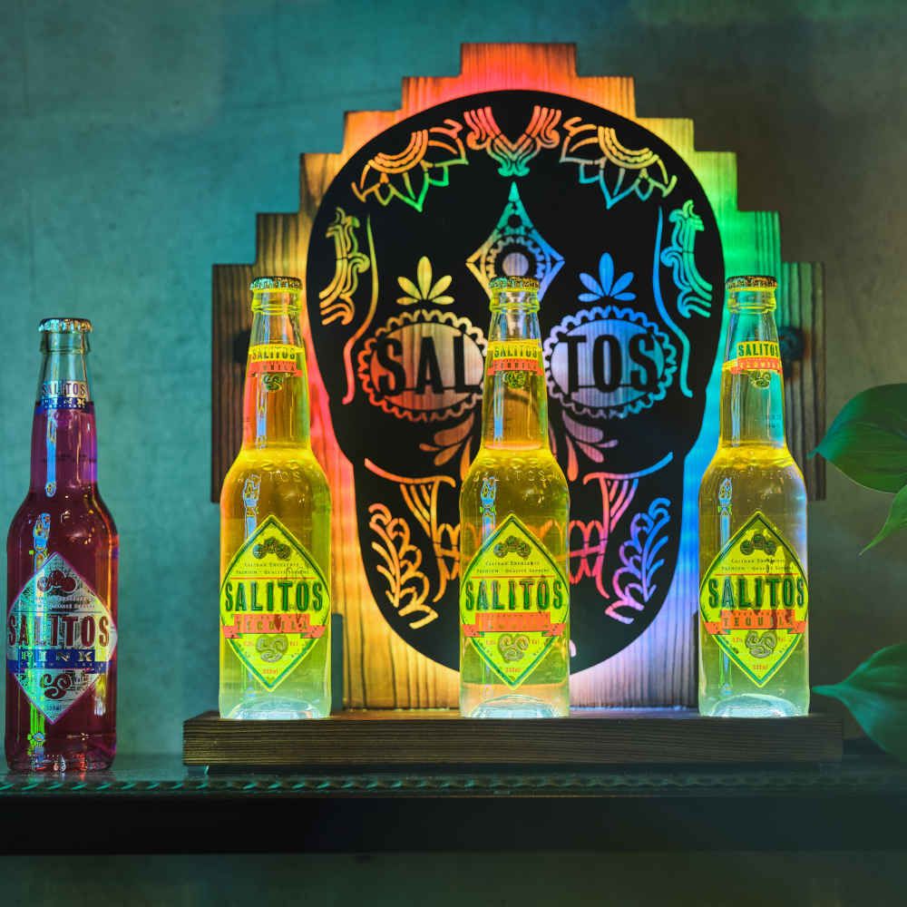 Salitos Flaschen Glorifier LED Skull Bottle Display Bar Party Club Bartool Deko