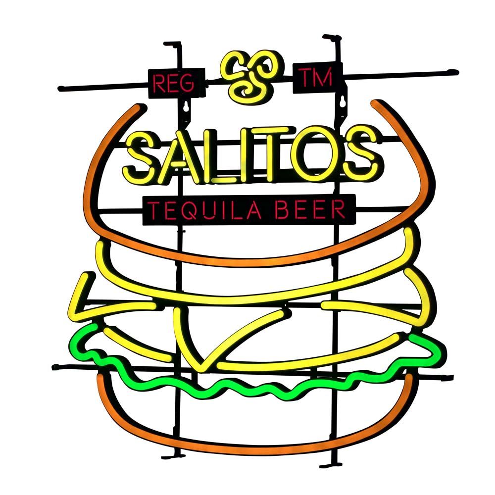 Salitos Leuchtreklame LED Neon Sign Schild Burger Indoor Dimmbar Display Deko – Ansicht 3