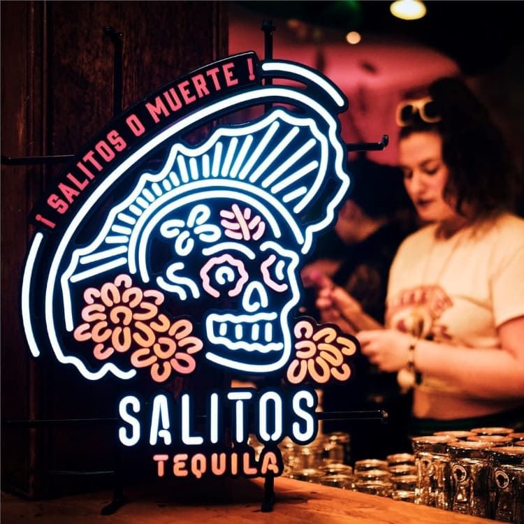 Salitos Leuchtreklame LED Neon Sign Schild Muerte Indoor Dimmbar Dislpay Deko – Ansicht 3