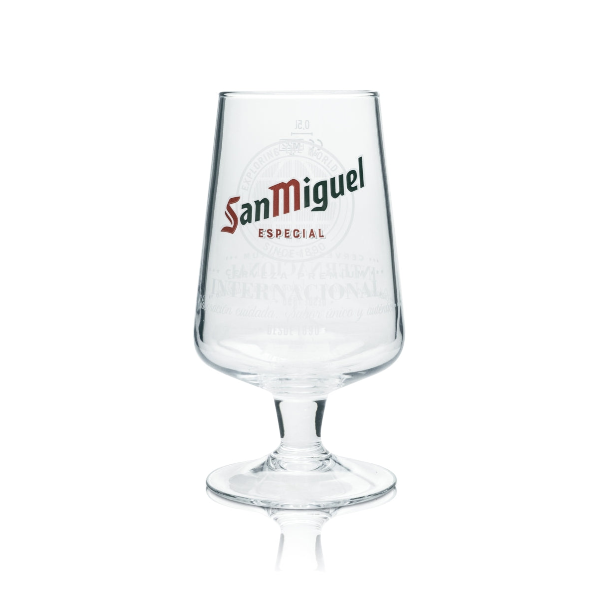 San Miguel Bier Glas 0,5l Pokal Especial International Copas Gläser Beer Tulpe