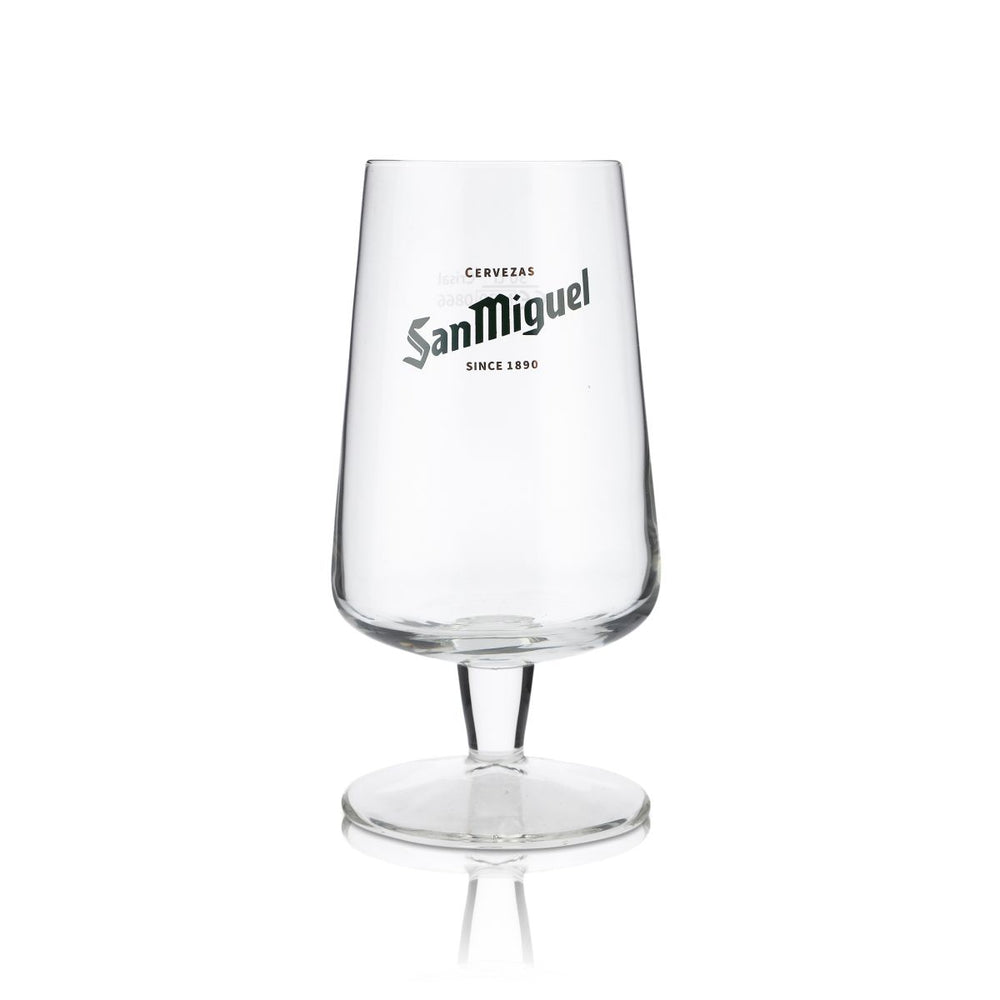 San Miguel Glas 0,3l Pokal Tulpe Cerveza Gläser Spanien Brauerei International