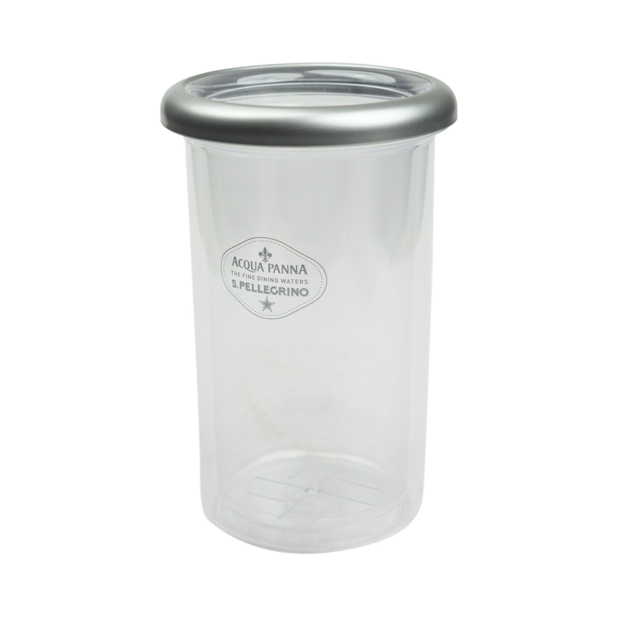 San Pellegrino Wasser Kühler Konferenzkühler 1 Flasche Sekt Wein 0,7l 1l Bar Silber Aqua