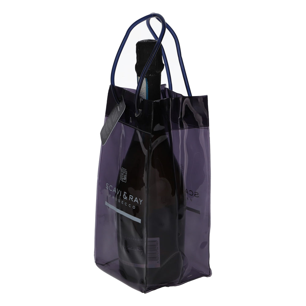 Scavi & Ray Prosecco Cool Bag Flaschenkühler in Lackoptik "Icebag" PVC schwarz