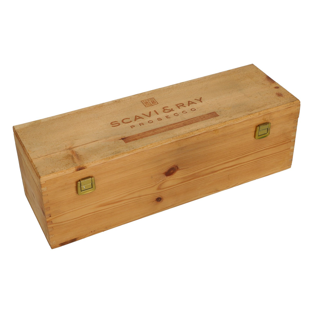 Scavi & Ray Prosecco Show Echtglas Flasche Dekoflasche Showbottle 1,5l Mit Holzbox