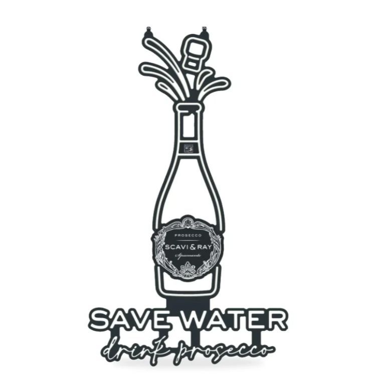 Scavi & Ray Sekt LED Leuchtreklame Leuchtwerbung inkl. Netzteil "Drink Prosecco" Flasche