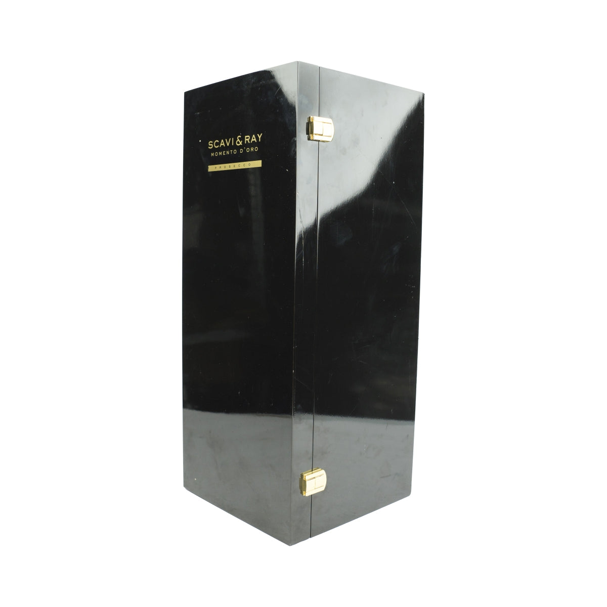 Scavi & Ray Sekt LEERE Flasche Magnum 1,5l gold, Klavierlack Kiste schwarz – Ansicht 3
