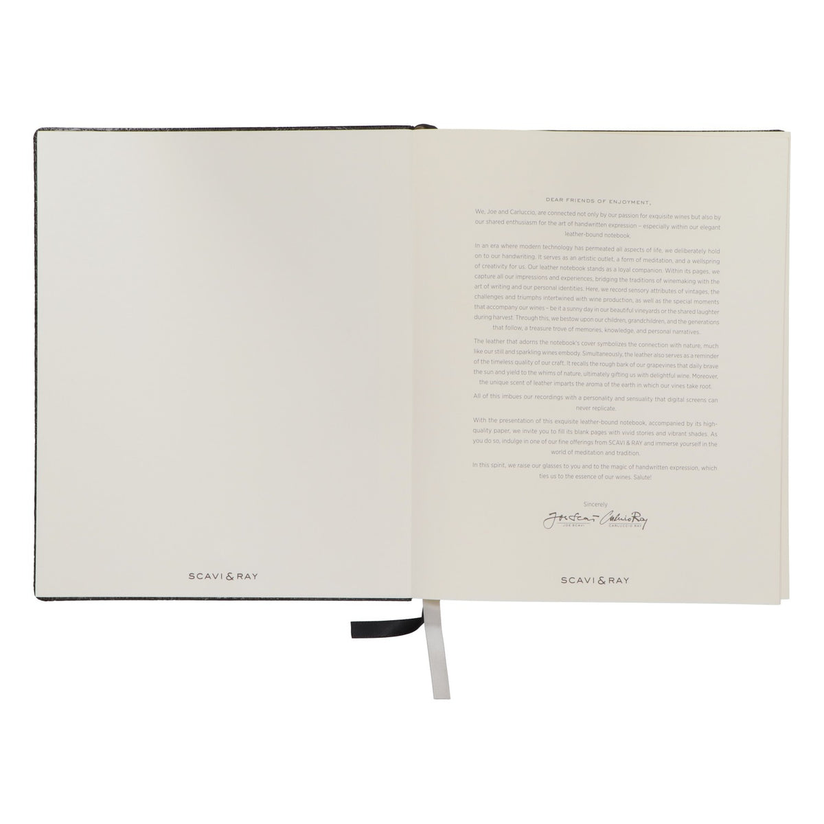Scavi & Ray Sekt Notizbuch Gästebuch Hochzeitsdeko Freundebuch Unterschriftenbuch Schwarz – Ansicht 6