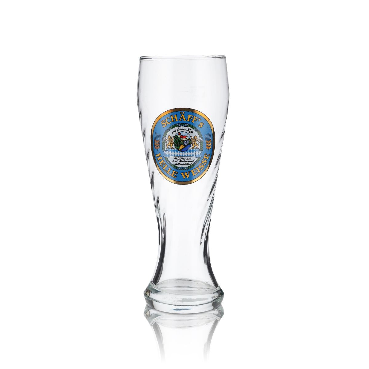 Schäffs Weißbier Glas 0,5l Helle Weisse Hefeweizen Gläser Konturglas Brauerei – Ansicht 2