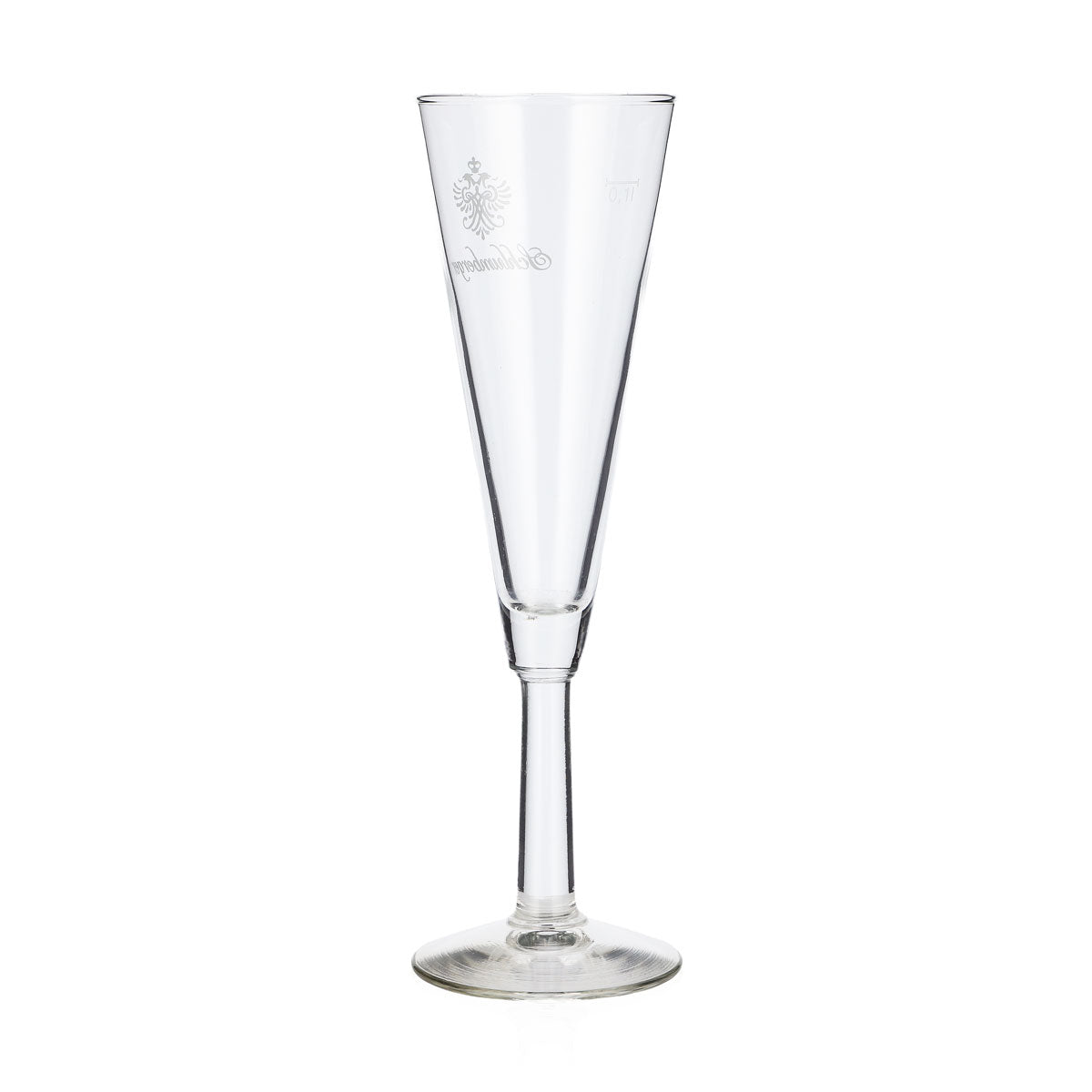 Schlumberger Sekt Glas 0,1l Flöte weißes Logo Sektglas Sektflöte Champagnerglas – Ansicht 3