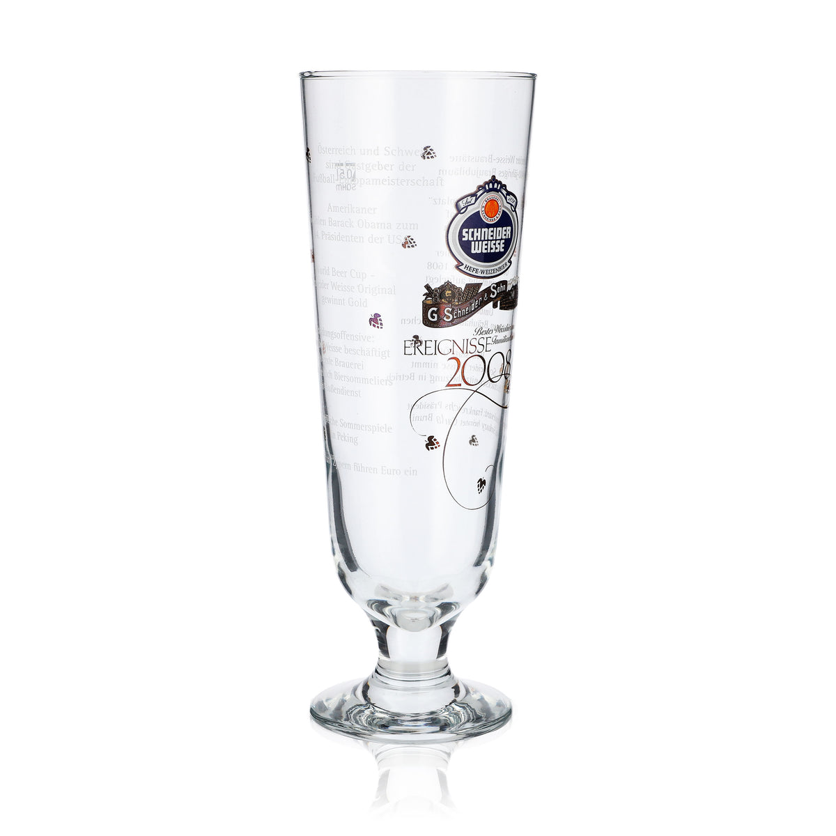 Schneider Weisse Bierglas Sammlerglas 0,5l Pokal Ereignisse 2008 Antikpokal – Ansicht 2