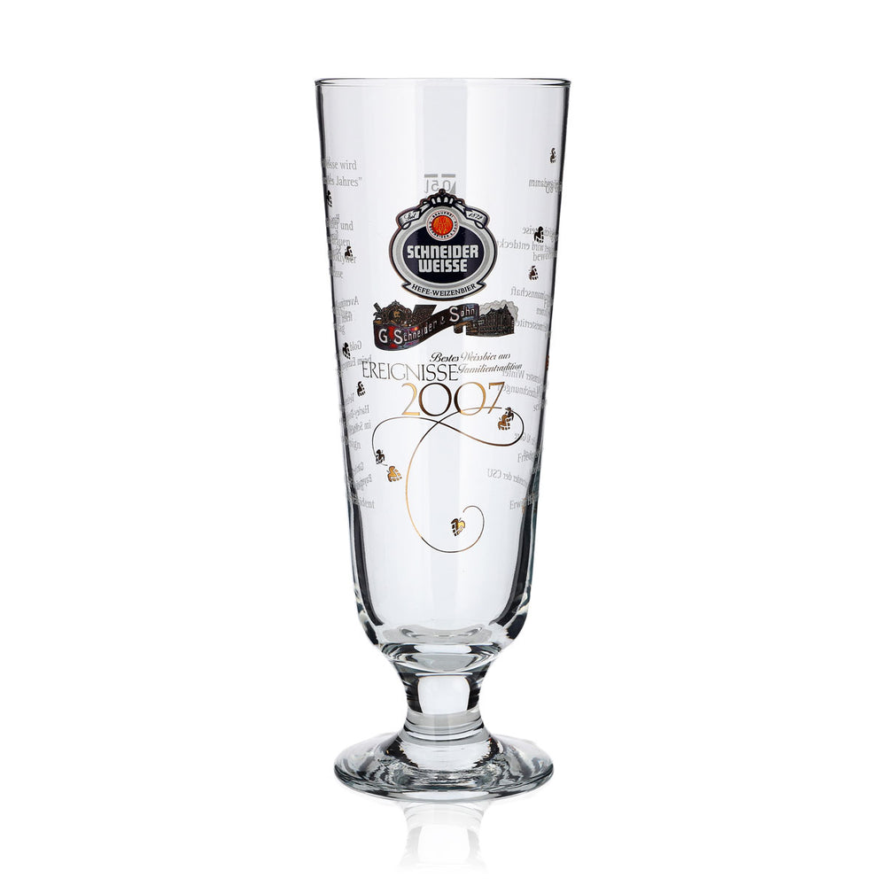 Schneider Weisse Glas 0,5l Antik Pokal Ereignisse 2007 Edition Sammler Gläser
