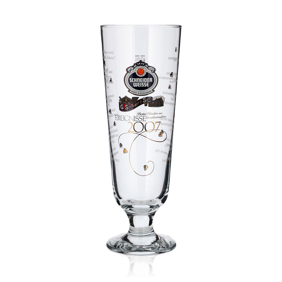 Schneider Weisse Glas 0,5l Antik Pokal Ereignisse 2007 Edition Sammler Gläser