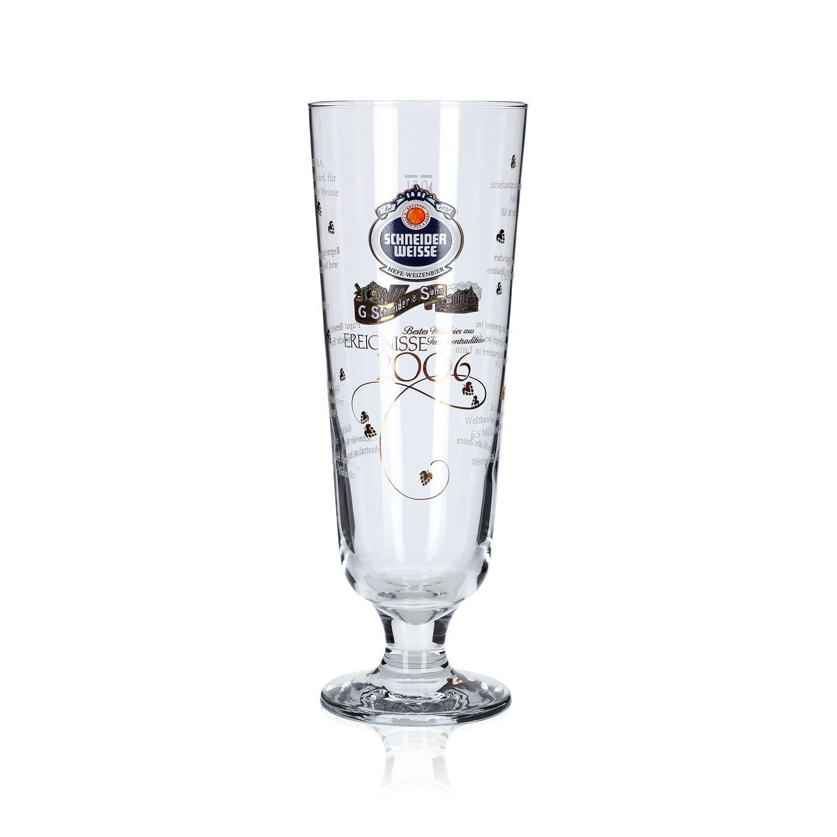 Schneider Weisse Glas 0,5l Antik Pokal Gläser Sonderedition Ereignisse 2006