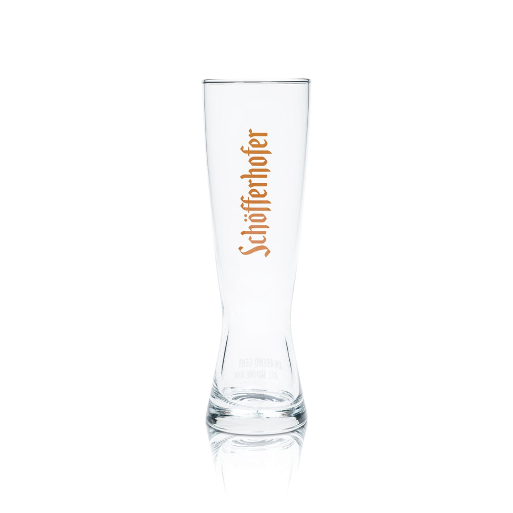 Schöfferhofer Bier Glas 0,5l Weißbier Gläser Weizen Relief Orange Druck Hefe Bar
