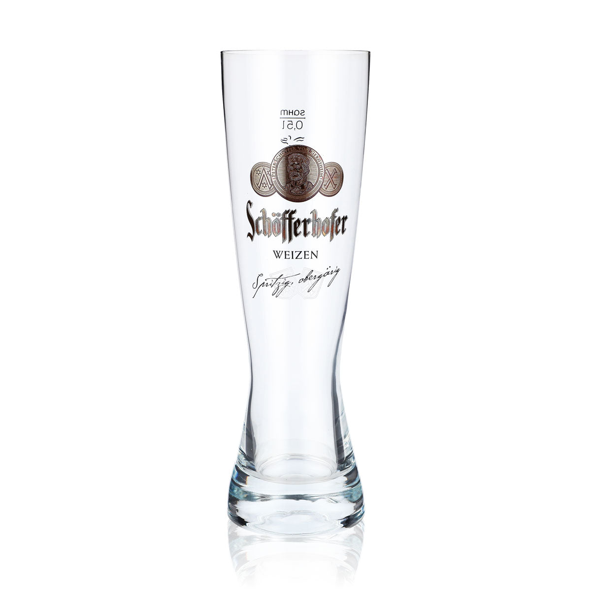 Schöfferhofer Bier Glas Weissbiergläser 0,5l Pokal Platin Logo Sahm