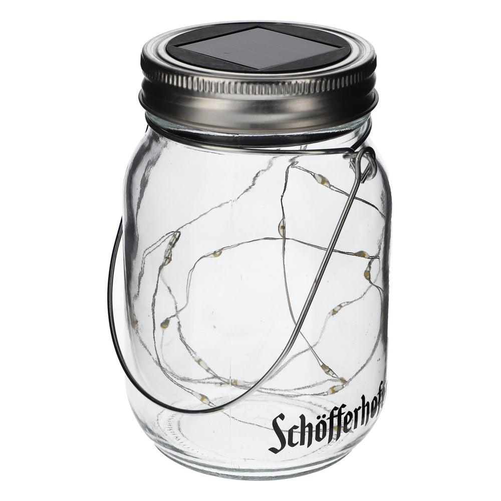 Schöfferhofer LED Solar Balkon Leuchte Tischlampe Hängeleuchte Einmachglas