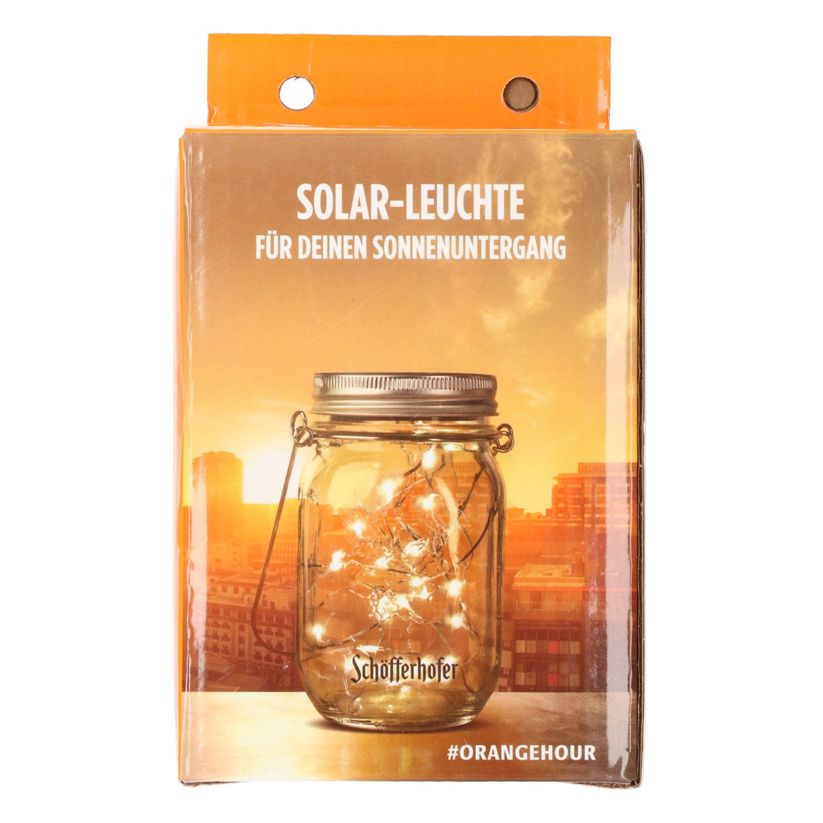 Schöfferhofer LED Solar Balkon Leuchte Tischlampe Hängeleuchte Einmachglas – Ansicht 4