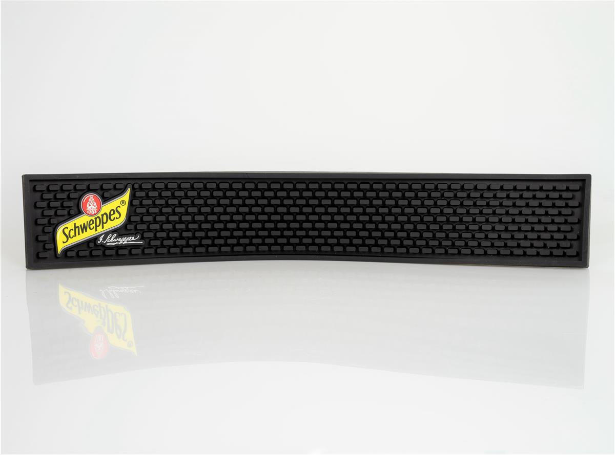 Schweppes Mixer Barmatte Abtropfmatte Barzubehör schwarz