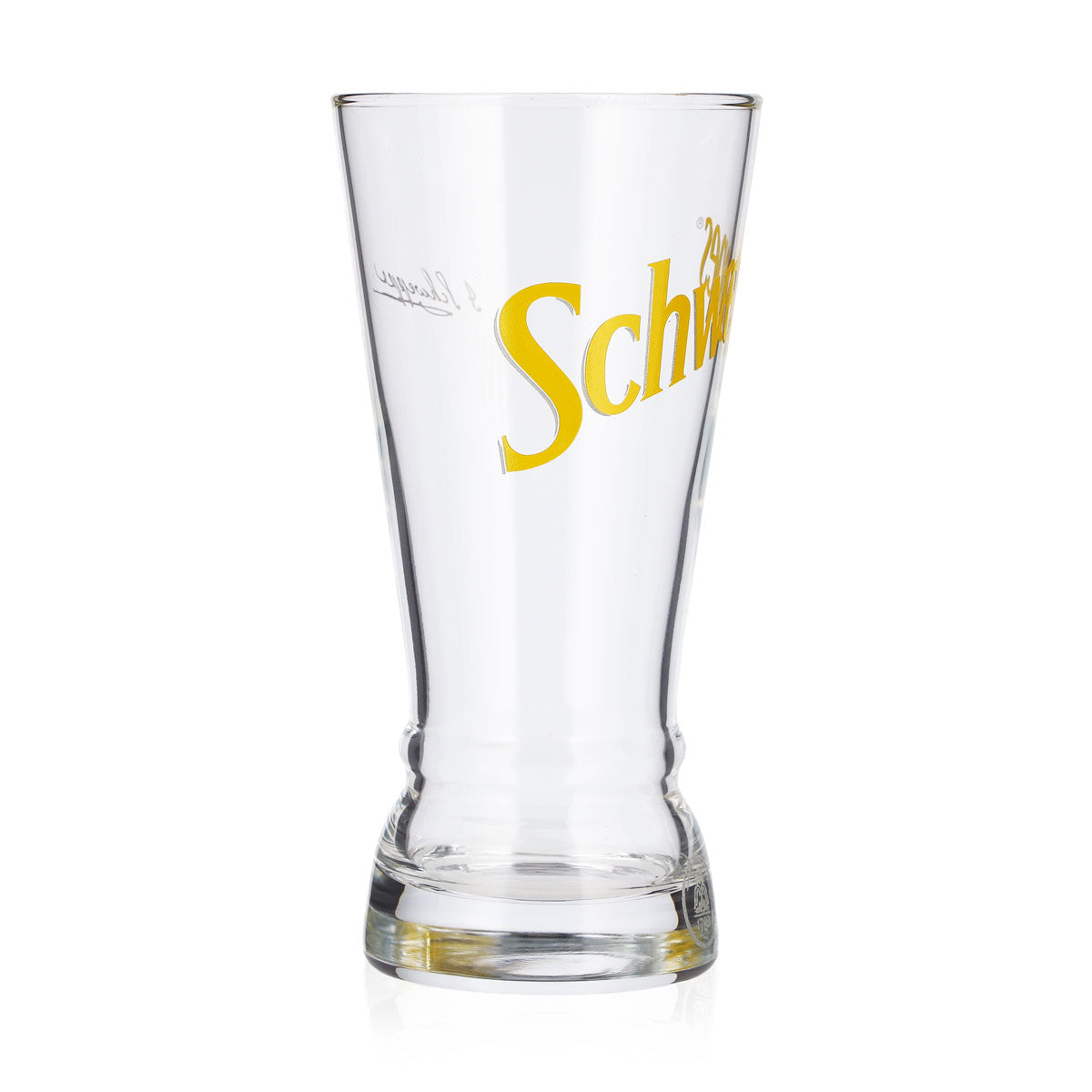 Schweppes Softdrink Glas 0,3l Becher altes gelbes Logo – Ansicht 2