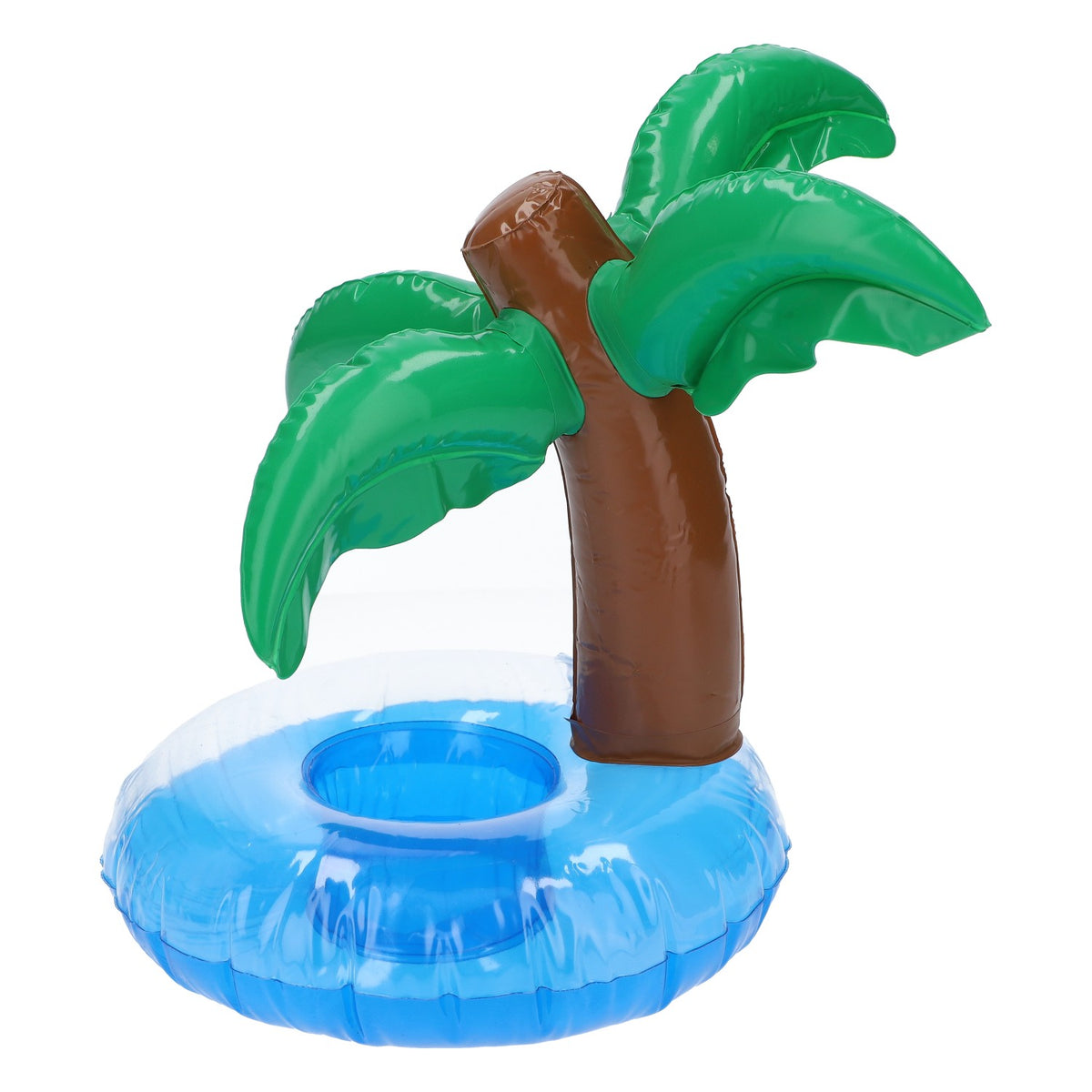 Schwimmender Getränkehalter aufblasbar Palme Pool Gadget Blau – Ansicht 3