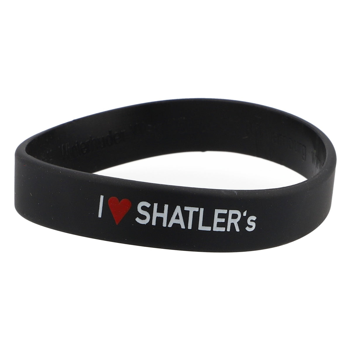 Shatlers Armband Freundschaftsarmband Gummi Schwarz "I <3 Shalter´s"