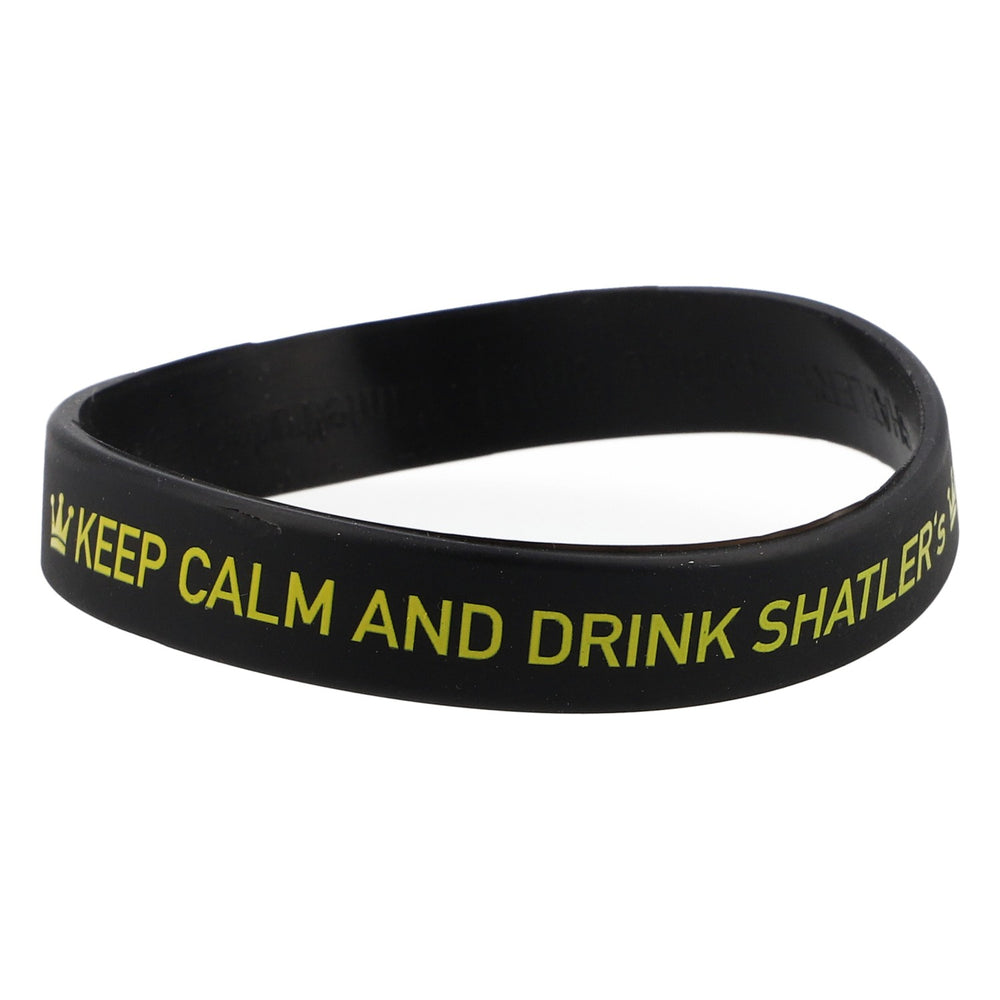 Shatlers Armband Freundschaftsarmband Gummi Schwarz "Keep calm and drink Shatler´s"