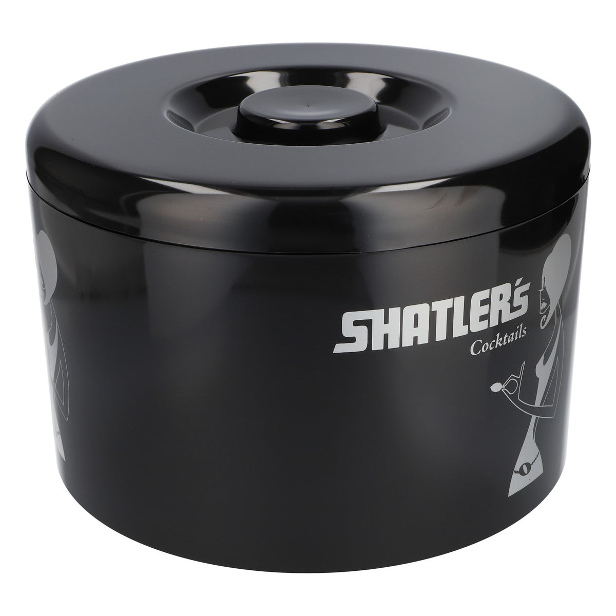 Shatlers Kühler Eiswürfelbehälter Icecube Schwarz Eisbox Rund 10l – Ansicht 2