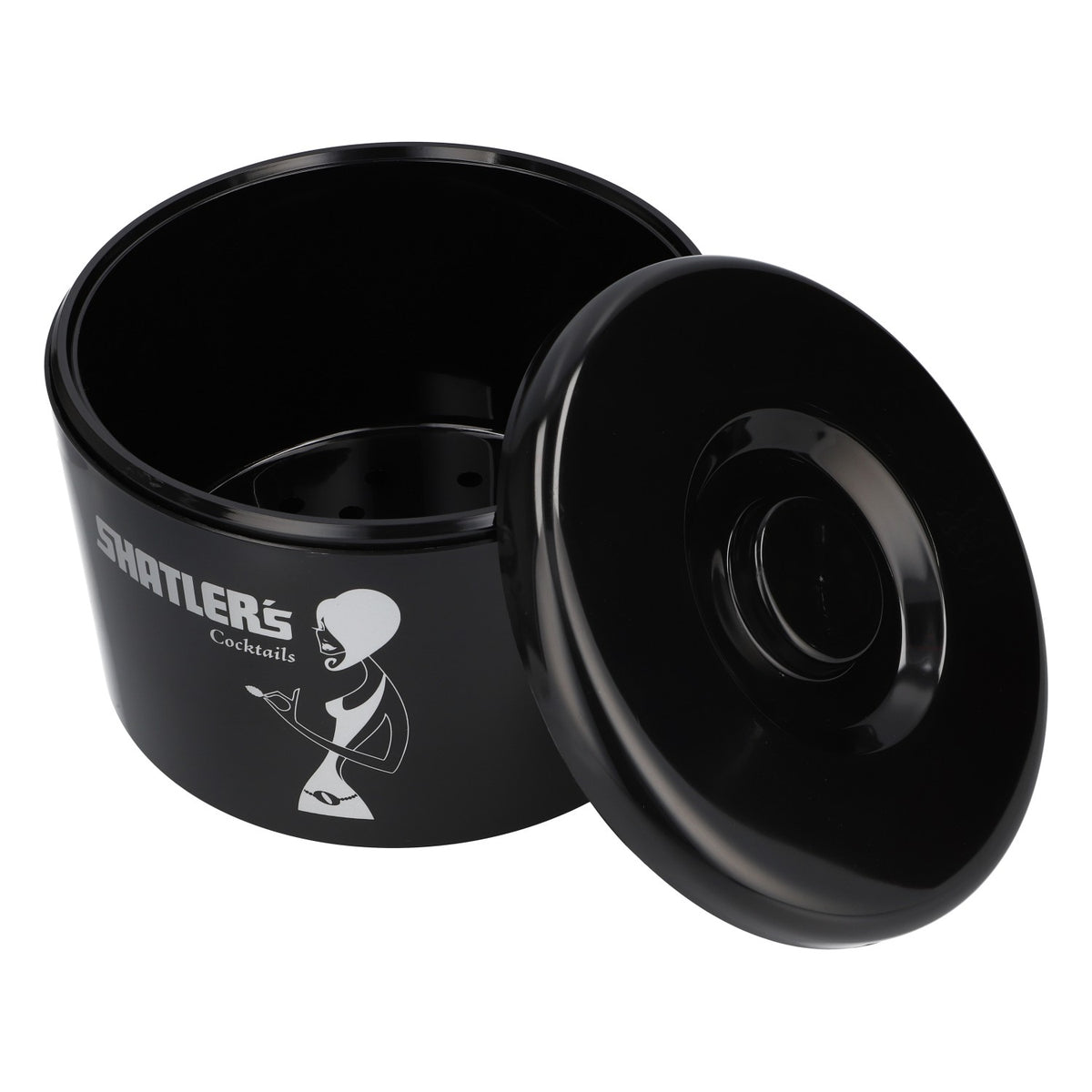 Shatlers Kühler Eiswürfelbehälter Icecube Schwarz Eisbox Rund 10l – Ansicht 4