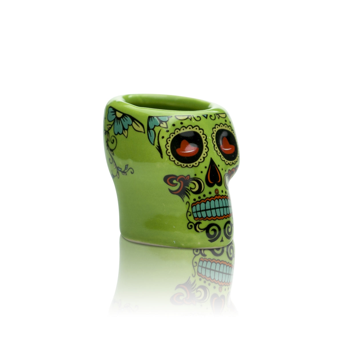 2x Sierra Tequila Glas Ton 2cl Shot Gläser Grün Totenkopf Schnaps Kurze Stamper – Ansicht 2